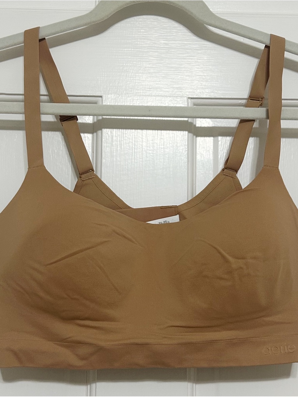 aerie Smooth Wireless Bra in Tan